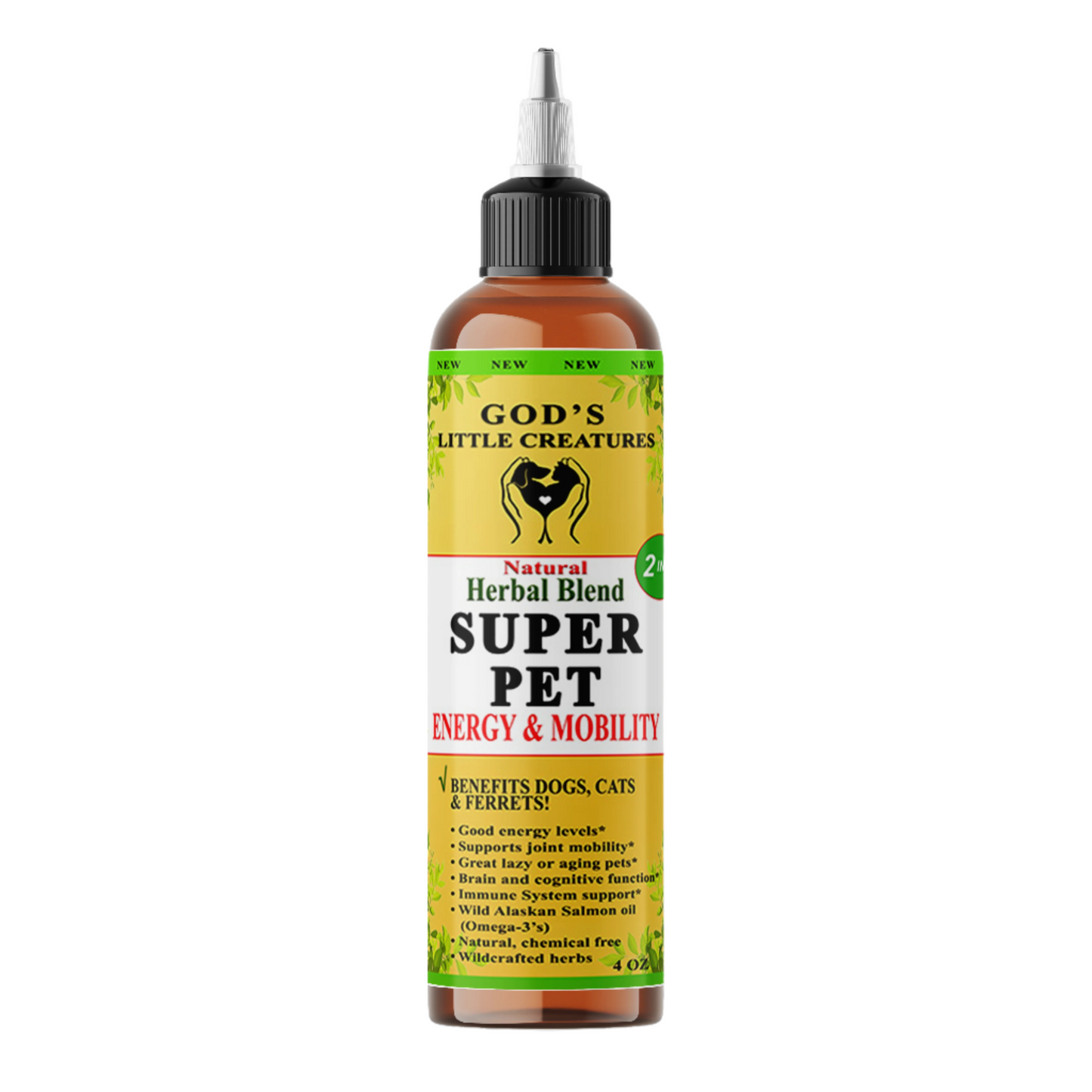 Super Pet natural herbal supplement, energy, mobility, pets, dogs, cats, ferrets