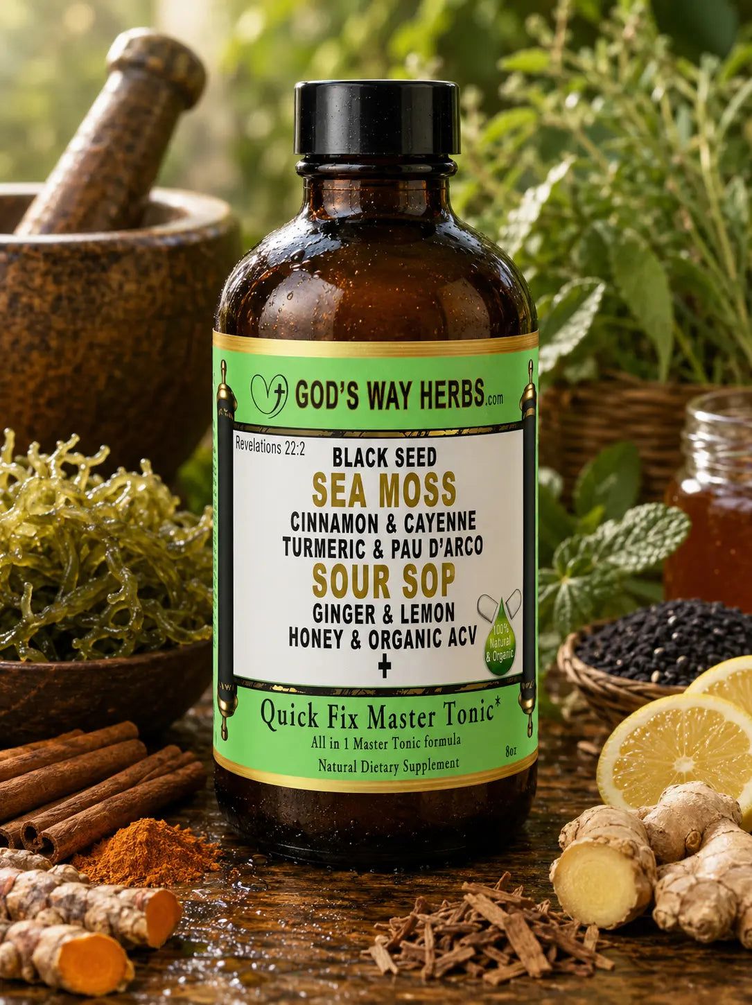 Master Herbal Supplement Tonic, Quick Fix 8oz
