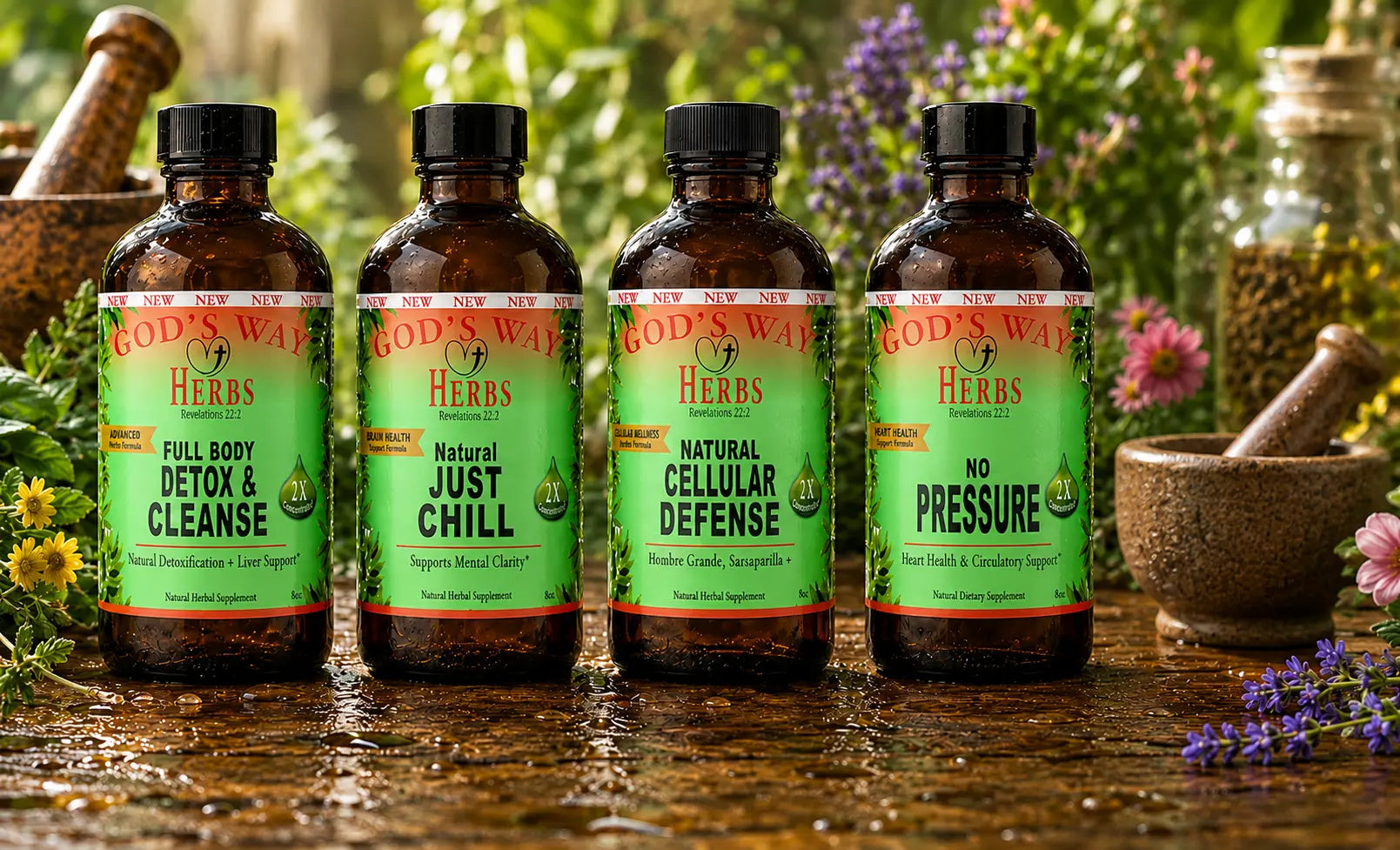Master Herbal Tonics Package (5 specialized) God's Way Herbs