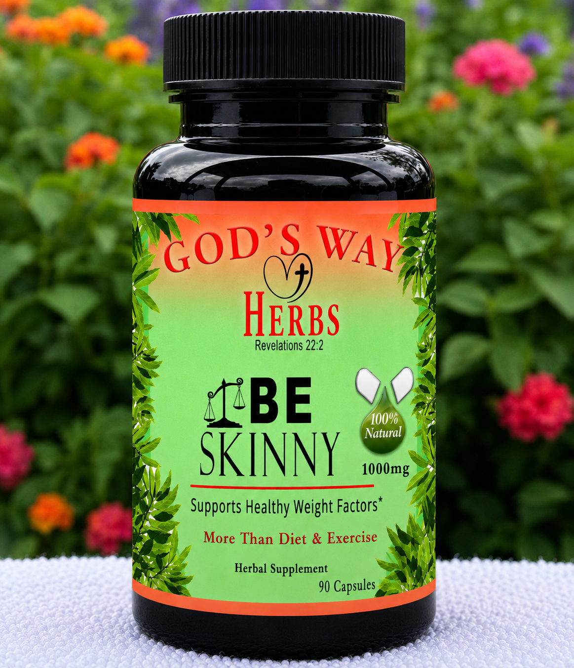 Be Skinny Weight Management Factors Support (90ct) Herbal supplement blend by God's way Herbs