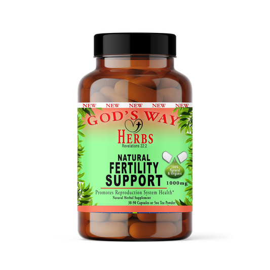 Fertility Support Herbal supplement with damiana, red clover, raspberry leaf, Angelica root, dong quai and more by Gods Way Herbs 