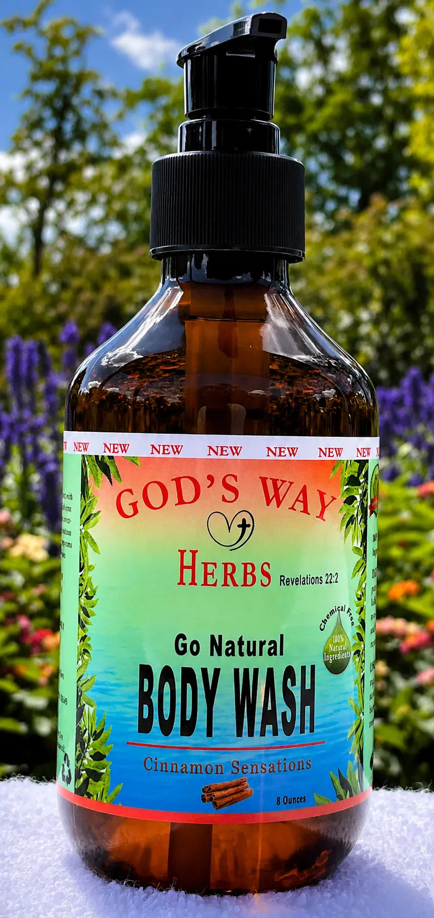 Go Natural Sensational Cinnamon Herbal Body Wash 8oz