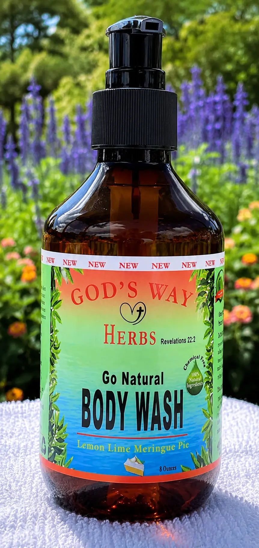 Go Natural Lemon Lime Meringue Pie Herbal Body Wash 8oz