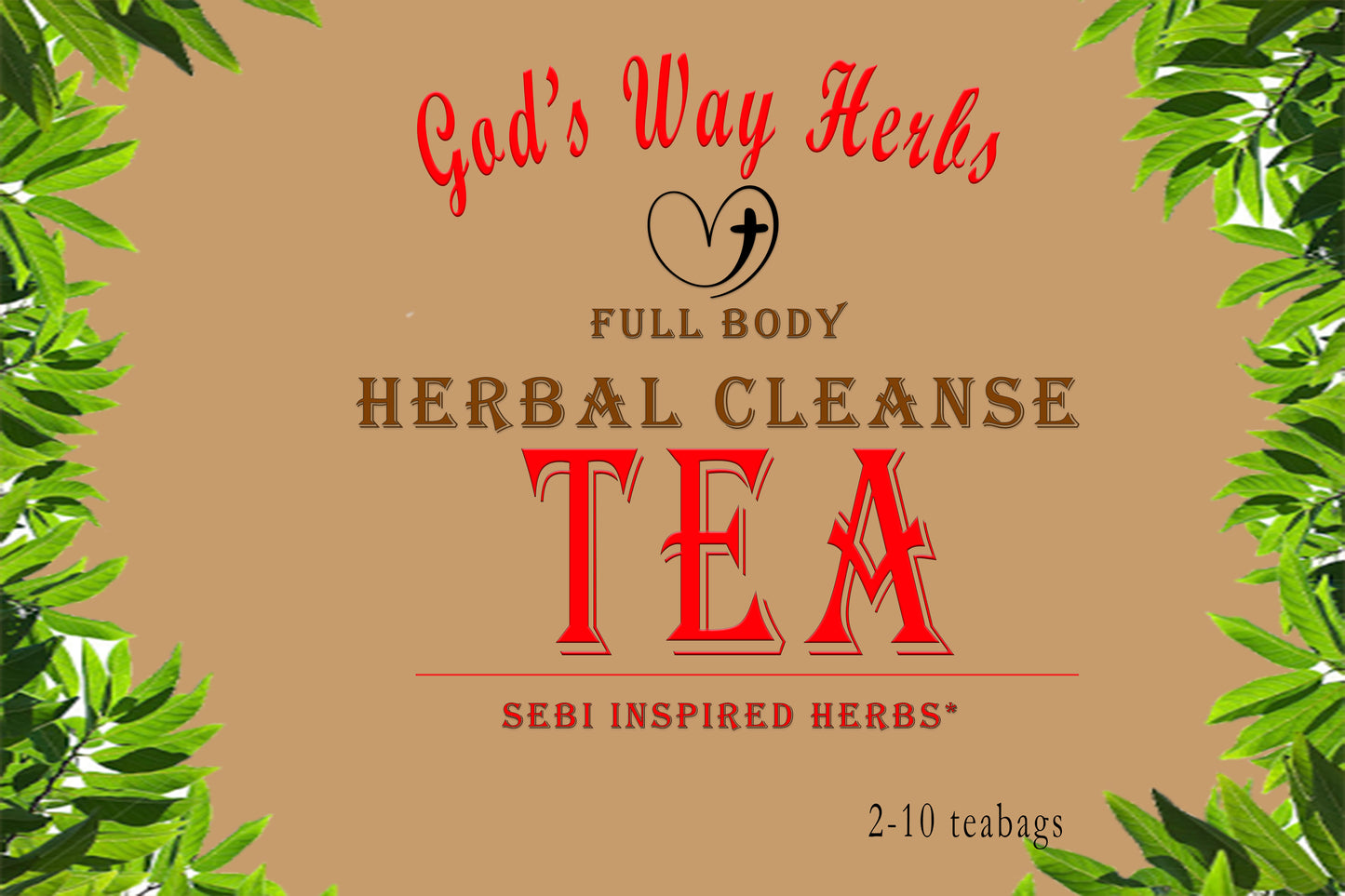 Dr Sebi inspired Cleansing Detox Tea by God's Way Herbs, colon, gut health, immunity, natural herbal tea, cleanse