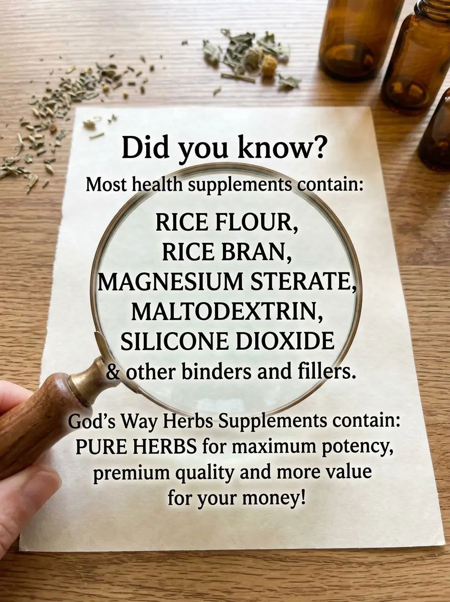 Premium wildcrafted, natural herbal supplements for complete wellness at God's Way Herbs
