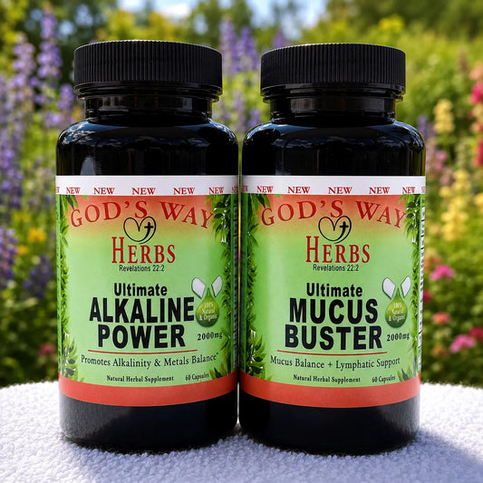 Metals Balance Herbal Supplement Bundle with floral background.