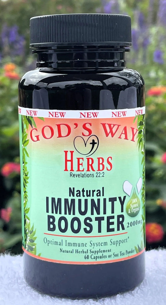 Immunity Booster (60ct) Natural Immunity Support Supplements, echinacea, ginger, pau darco, black walnut, astragalus by God's Way Herbs,