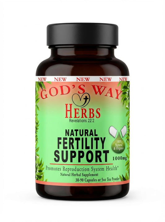 Fertility Support Herbal supplement with damiana, red clover, raspberry leaf, Angelica root, dong quai and more by Gods Way Herbs 