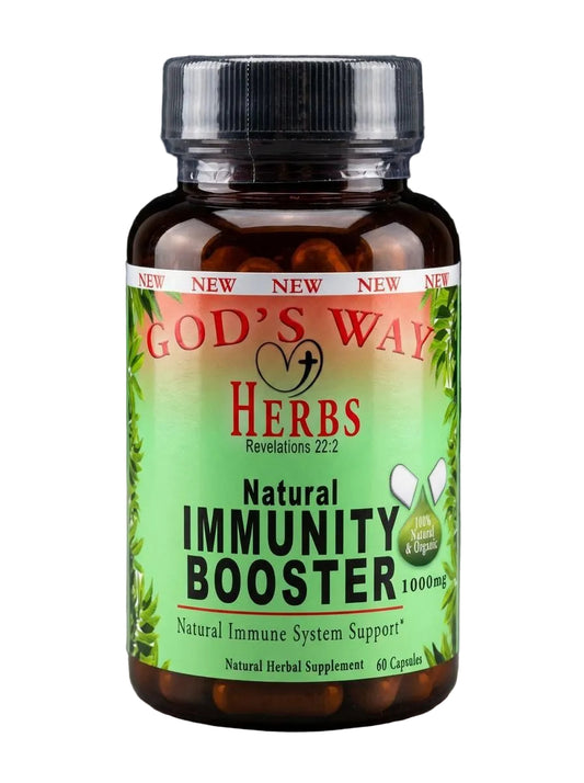 Immunity Booster (60ct) Natural Immunity Support Supplements, echinacea, ginger, pau darco, black walnut, astragalus by God's Way Herbs,