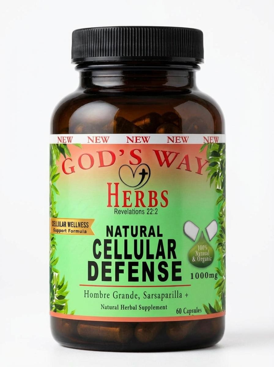 Cellular Defense 60ct natural herbal supplement formula, cells, cleanse, immune system support, muicle, sarsaparilla, hombre grande, quassia, yellowdock, burdock