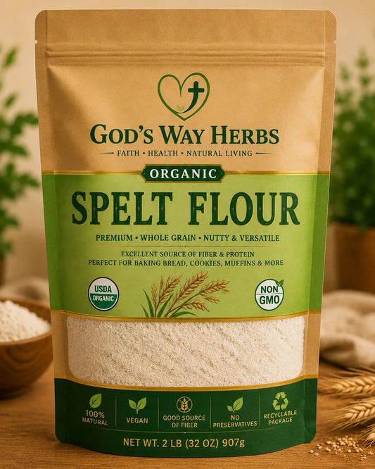 Organic Spelt Flour God's Way Herbs