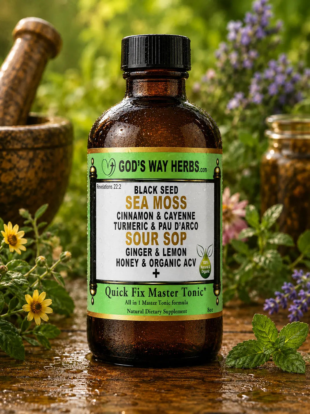 Herbal Master Tonic Supplement for Immunity & Full Body Support | Quick Fix God's Way Herbs