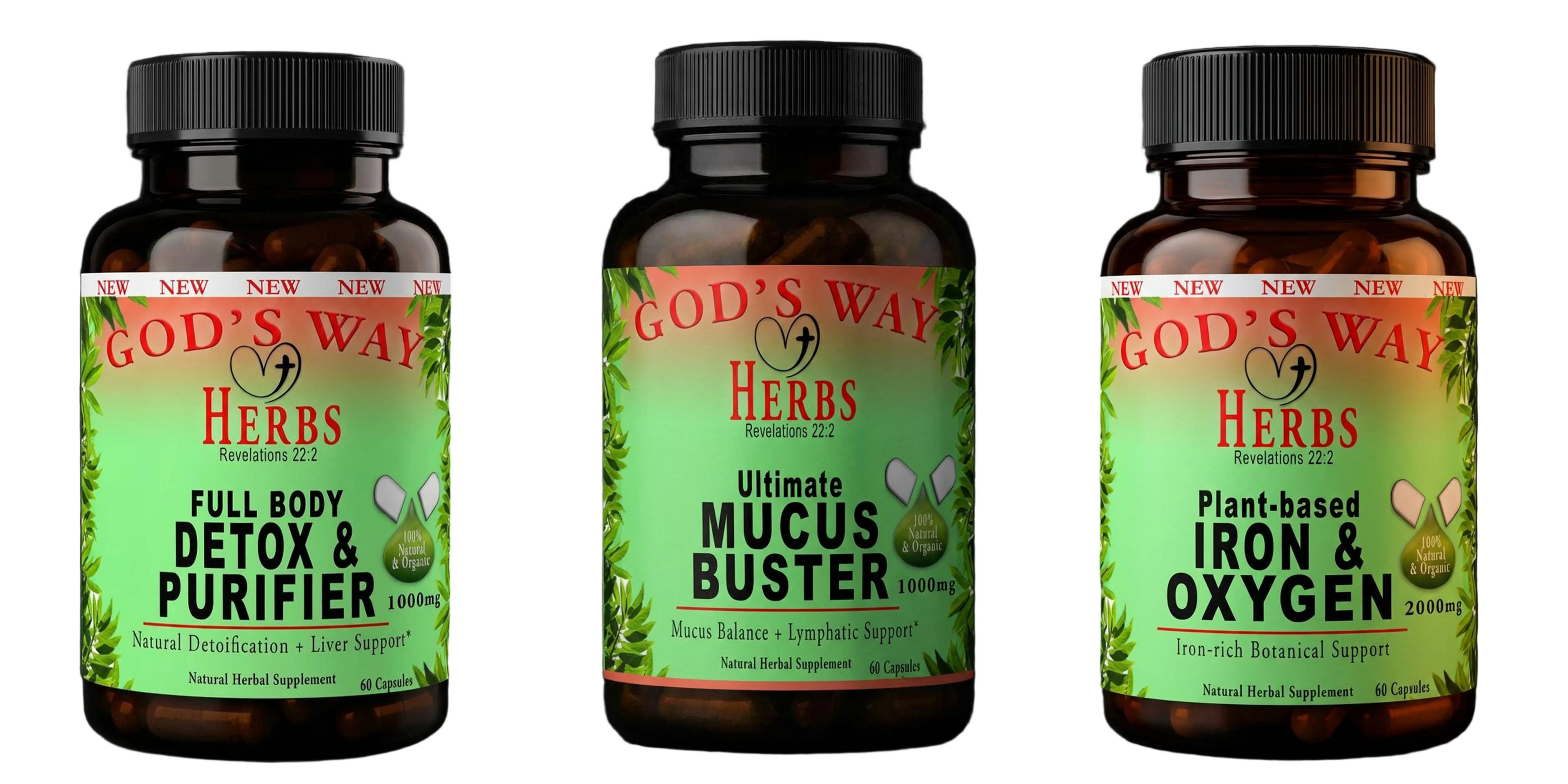 Water Fasting Support Package by Gods Way Herbs, Natural Detoxification and Plant-based Mineral Support