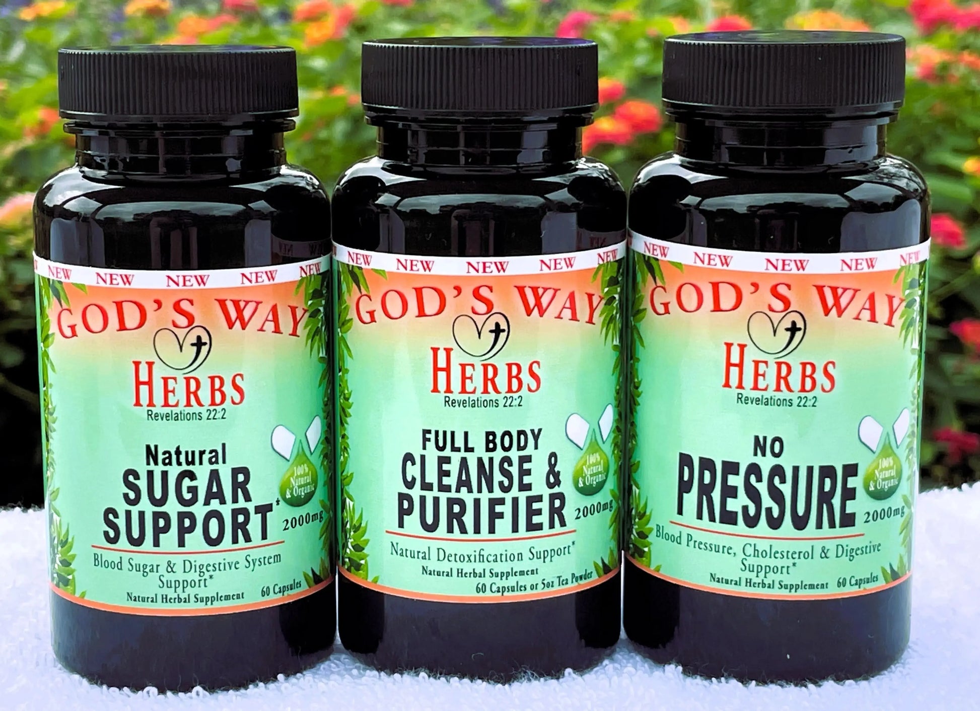 Sugar and Heart health wellness package #1.5 by Gods Way Herbs, natural supplements, detox, heart, sugar levels support
