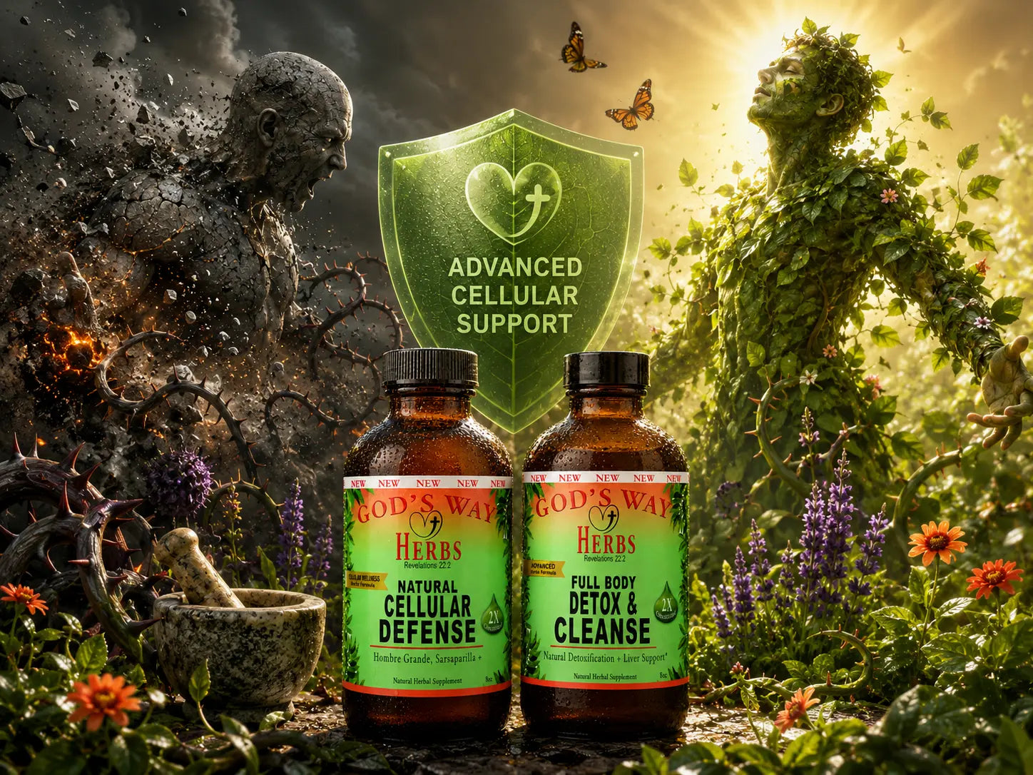 Wellness Package #2 (Cellular Wellness Support Bundle) God's Way Herbs