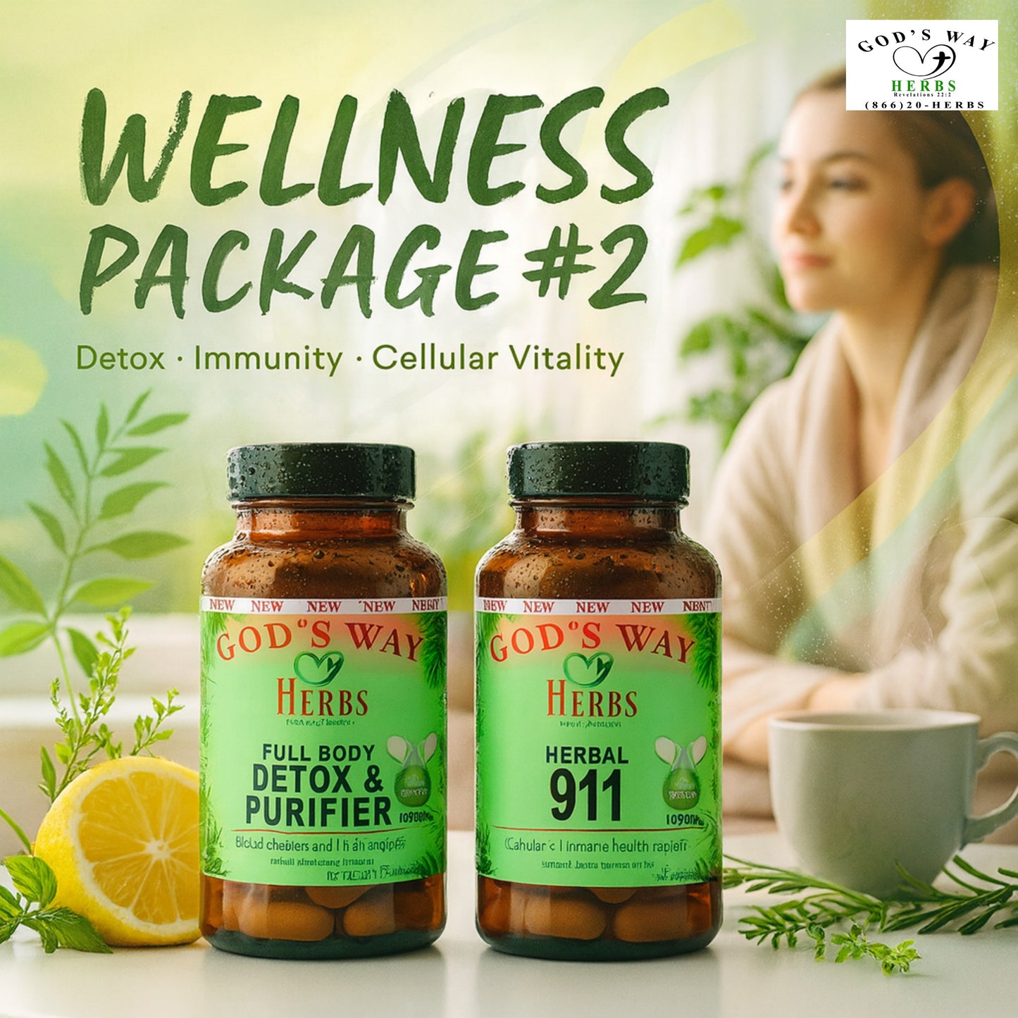 Herbal 911 Tonic (8oz) Dr. Sebi inspired Master Tonic by God's Way Herbs