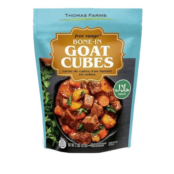 Goat Cubes (Bone-in) 2lbs God's Way Herbs